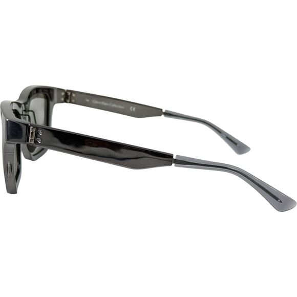 Calvin Klein CK8010S Mens Metal Sunglass 015 Shiny Gray 55-19 Gray Lenses - Picture 4 of 5